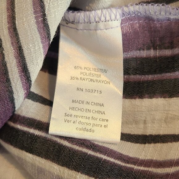 Zac and Rachel Stripe Tunic Button Up Blouse Top Small NEW Relaxed Coastal - Picture 8 of 8